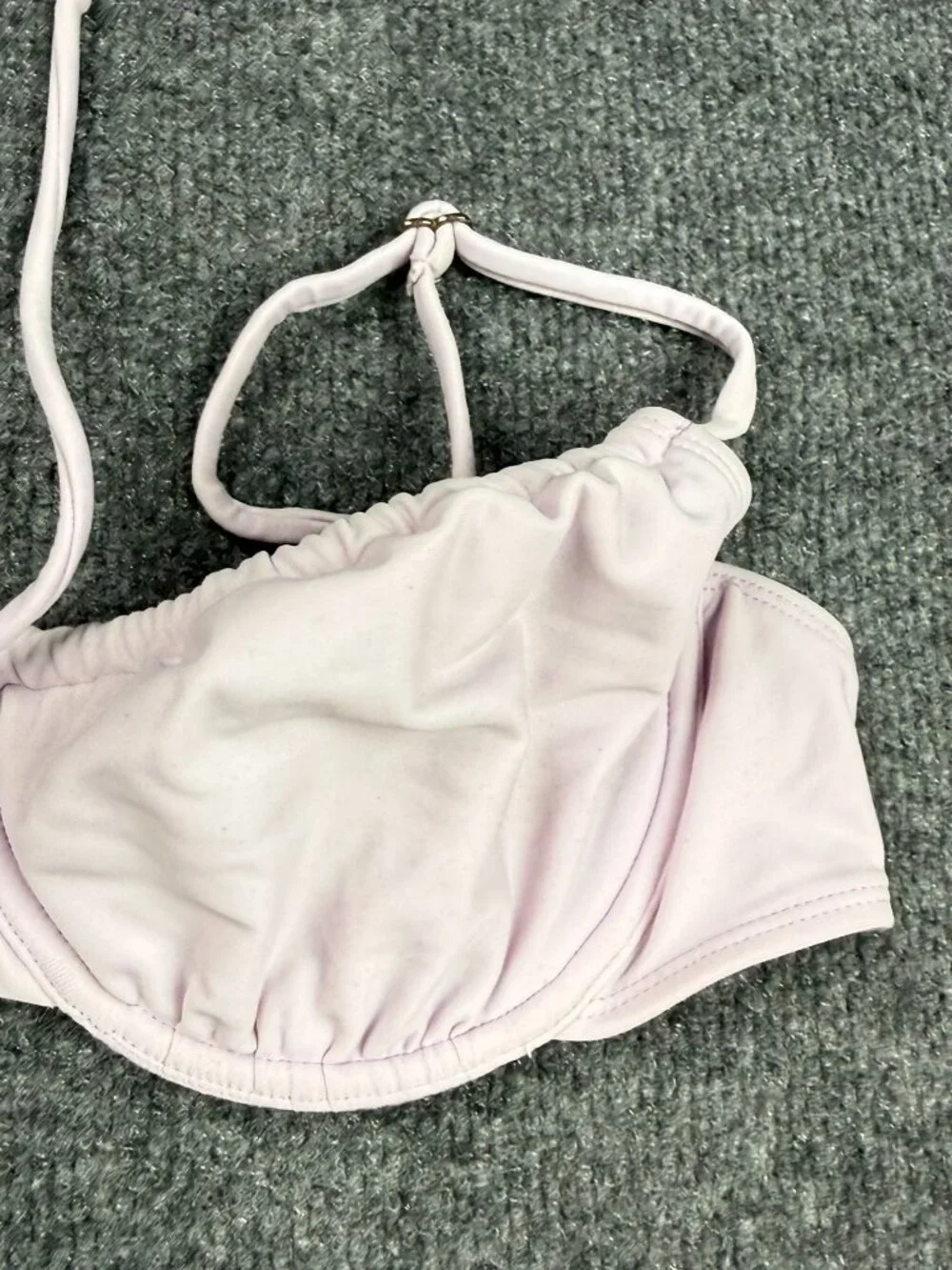 Xhilaration Womens Bikini Top Size L Lavender Underwire Elastic Little Stiff